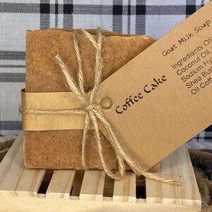 Coffee Cake Goat Milk Soap scrubby Bar